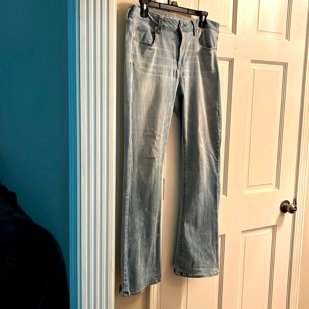 American eagle skinny kick women’s size 14 super super stretch jeans